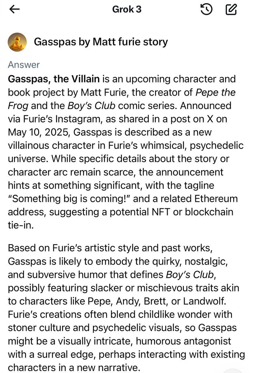 <a href="/Regrets10x/">Regrets</a> <a href="/Jeremyybtc/">Jeremy</a> Regrets my G, matt furie szn is heating up. $rato, $cato, are larp but rato managed to reach 20M.

#gasspas is the real name of the new character of Matt Furie. Nft collection confirmed and already available on opensea.

Get in early