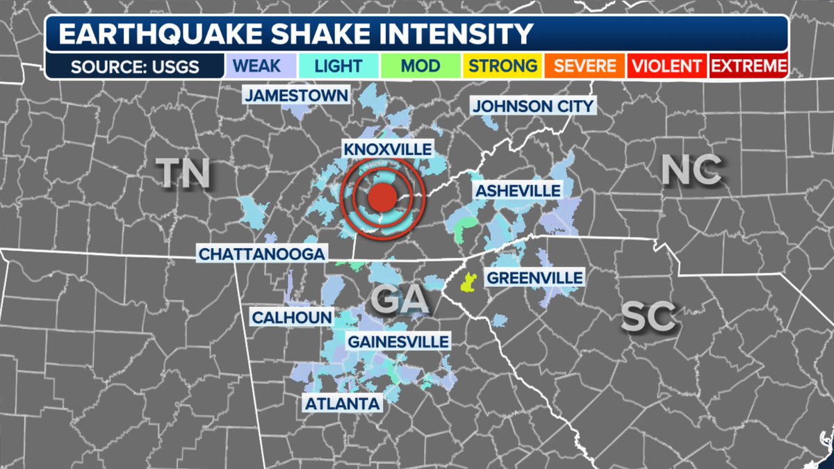 sgemccloud's tweet photo. Earthquake just occurred in East Tennessee. Felt down in Atlanta and Chattanooga. #earthquake #tnwx #gawx @AForbesWx https://t.co/XRann0MB6A