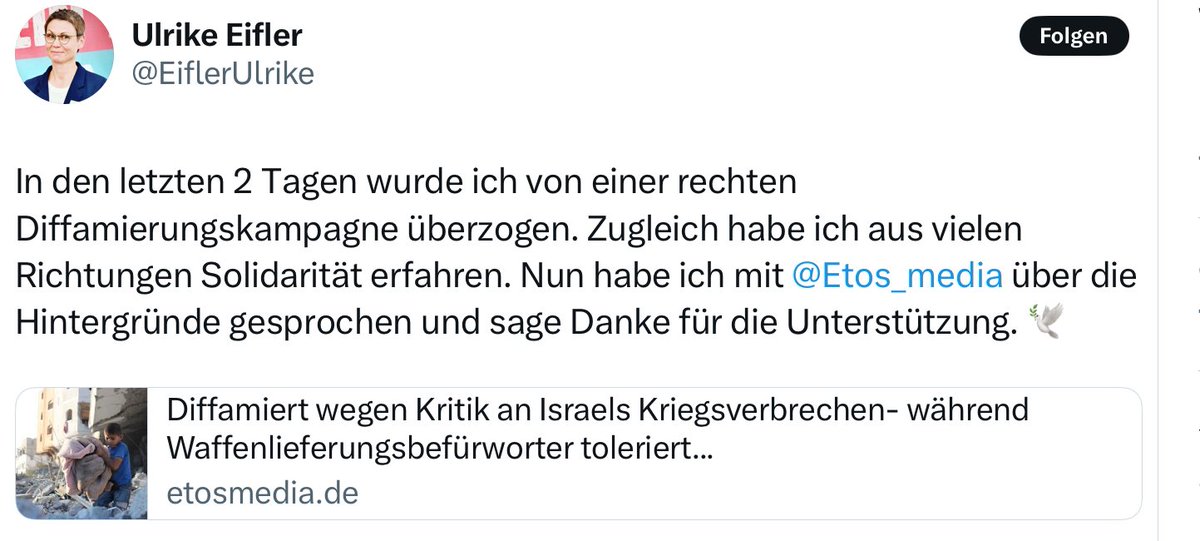 DannyHillborou1's tweet image. Weil @EiflerUlrike von @dielinke wegen ihres offenen Antisemitismus zurecht angegangen wird, holt sie jetzt die Opferkarte raus und gibt sich selbst ein Interview (bei @linkeessen🤣).

Das ist eigentlich eine Story für #MonthyPython
@_donalphonso