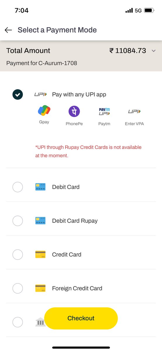 sachin476's tweet photo. @MyGate_com stop cheating the consumers by not enabling Rupay UPI on payment https://t.co/FreL3oTa5o