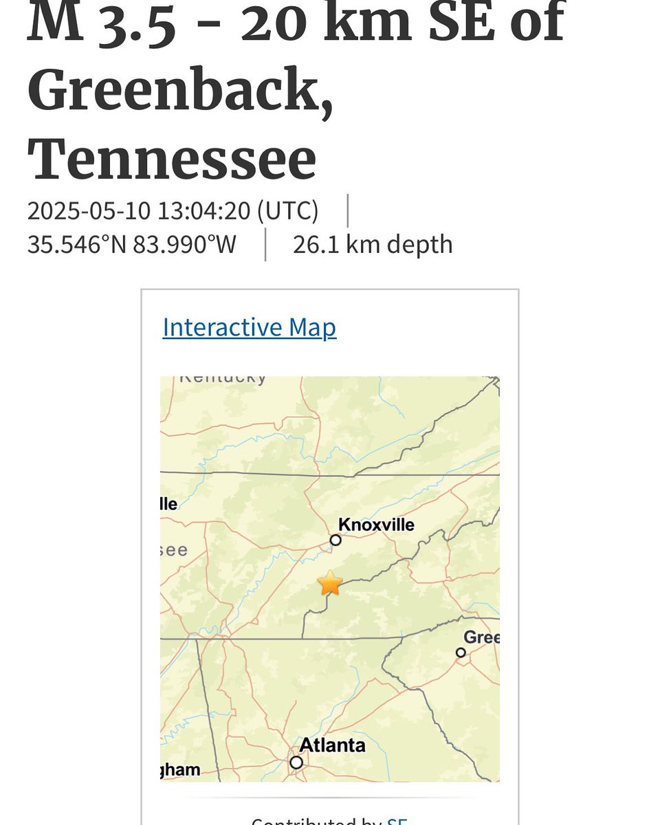ATLRadioClub's tweet photo. Felt it here in Lawrenceville, Ga, updated to a 4.1 in Stn https://t.co/QHYkEy9CBo