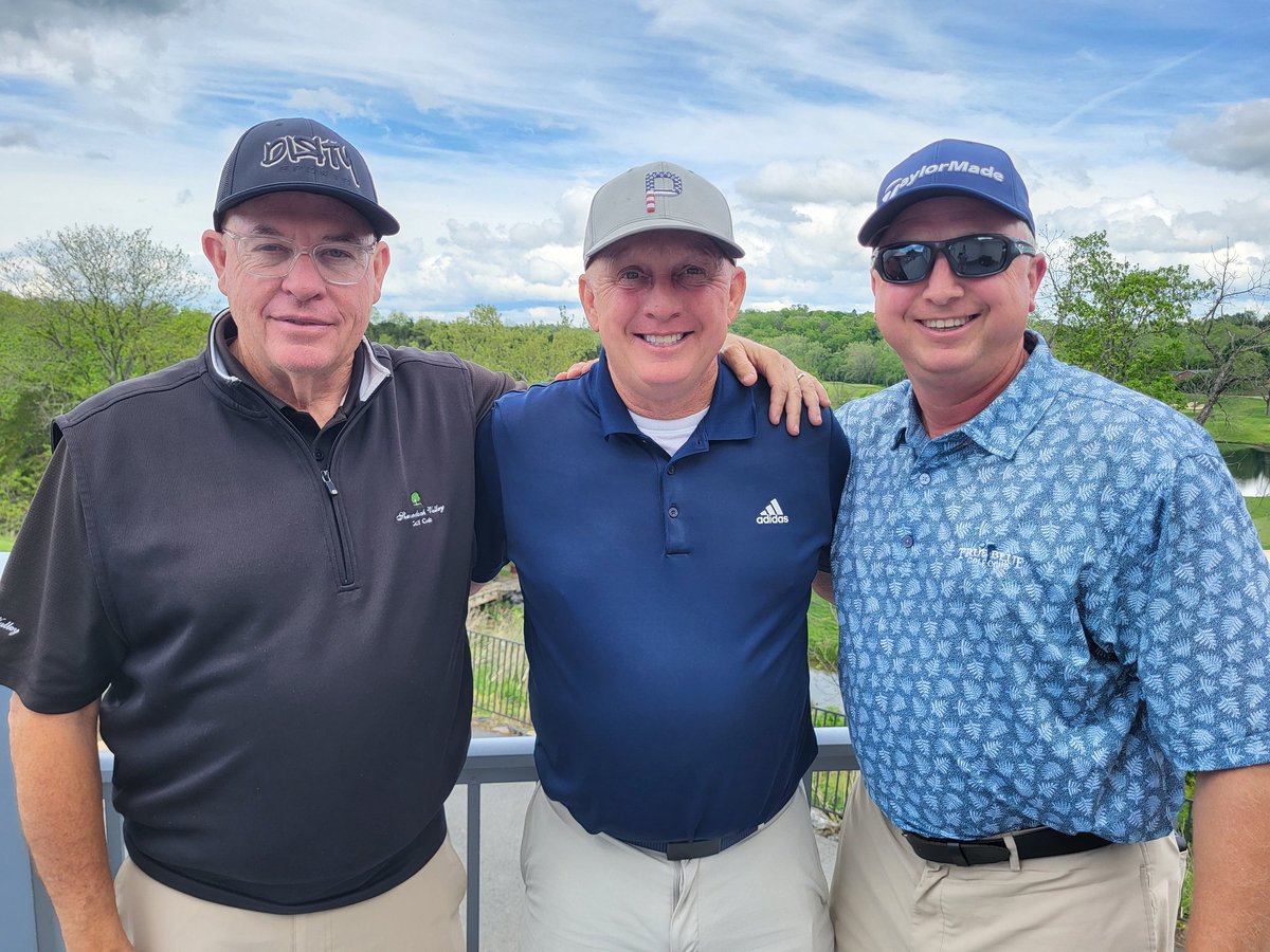BlueRidgeShadow's tweet image. Congrats to Mike Nicewarner, Pete Licklider, Bill Shortencarrier, and Joe Wallenfelsz (not pictured) on winning the 2025 Cinco de Mayo Cha Cha Cha tourney. The guys combined to shoot a 1 under par score of 141 to take home the title! Way to go guys! #Golf  #champions #cincodemayo