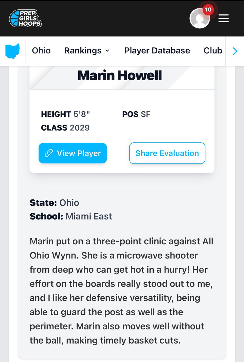 I want to thank <a href="/PGHCircuit/">Prep Girls Hoops Circuit 🏀</a> <a href="/PGH_Ohio/">Prep Girls Hoops Ohio</a> <a href="/PrepGirlsHoops/">Prep Girls Hoops 🏀</a> for taking the time on this write up and recognition. I will continue working hard to improve my skills and better my game.@DLH <a href="/dlh/">david</a>2029 <a href="/DLHoopstars/">DAYTON LADY HOOPSTARS</a>