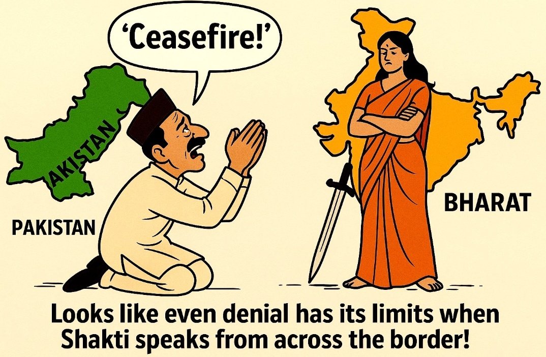 #ceasefire 

Pakistan army and leadership failed because of Indian army..

It is started now it will not be stopped...very soon Sindoor version 2.0 will be start..