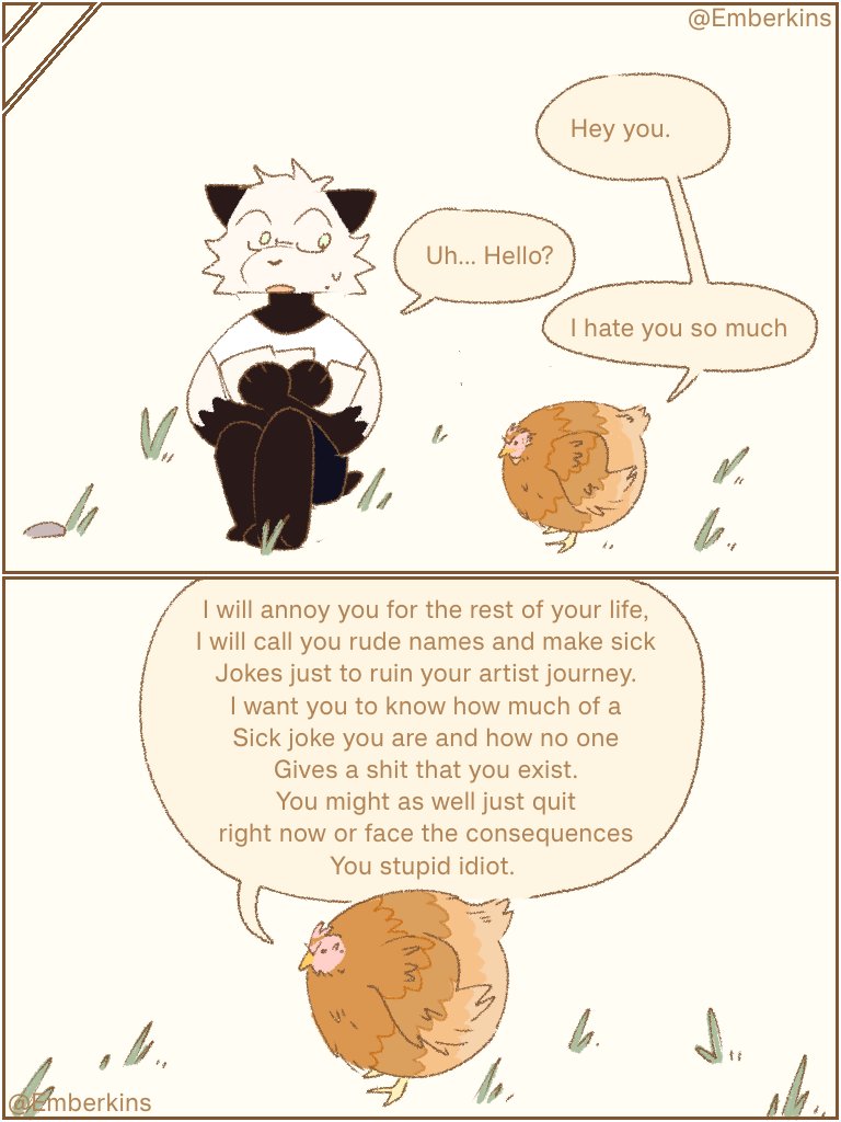 Ember_kins's tweet image. That one Chicken who absolutely hates Furries
