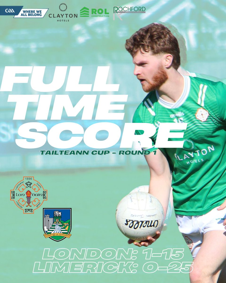 A strong end to the first half left us two points down but Limerick's use of two pointers kept them ahead and in control of the game

Scorers: Shay Rafter 0-5, Ciaran Diver 0-4, Ruairi Rafferty 1-0, Matt Moynihan 0-2, Kristian Healy, Daniel Clarke, Liam Gallagher, Josh Obahor 0-1