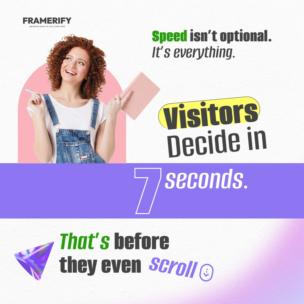 framerify's tweet image. ⏱️ You have 7 seconds.
Bad UX? They bounce.
Good UX? They binge.
Framerify templates are built for speed, clarity, and clicks.
Fast. Focused. Flawless.
💡 Test it. Feel the difference.
#UXDesign #Framerify #SpeedMatters #NoCodeTools