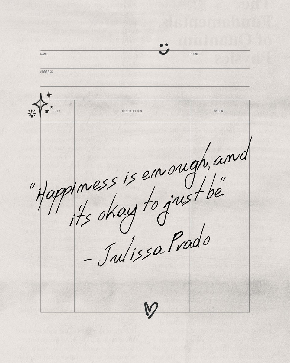 Happiness isn't earned, it's allowed!✨

Let Julissa Prado's words be your reminder today: just being is enough 💚