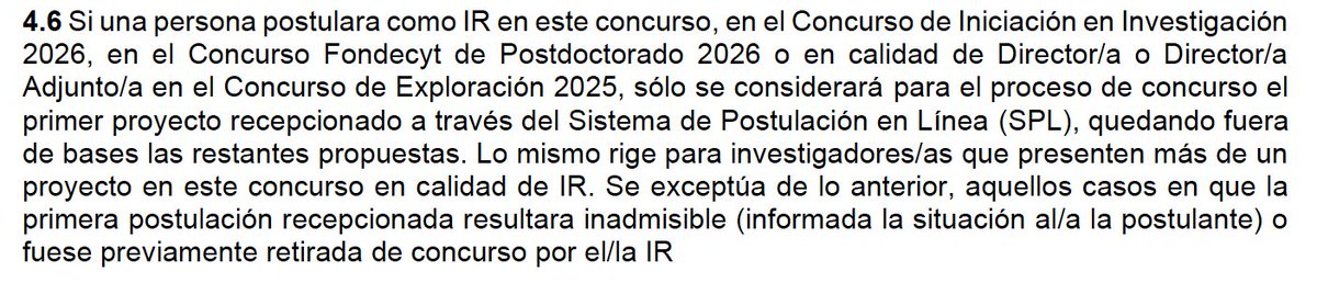 Gloria Arriagada (@glo_arriagada) on Twitter photo ¿Por qué, despues de todo el bochorno de cambio de bases en el concurso FONDECYT de exploracion <a href="/ANID_Chile/">Agencia Nacional de Investigación y Desarrollo</a> hace esto en la bases del FONDECYT regular? ¿Por qué, despues de todo el bochorno de cambio de bases en el concurso FONDECYT de exploracion <a href="/ANID_Chile/">Agencia Nacional de Investigación y Desarrollo</a> hace esto en la bases del FONDECYT regular?