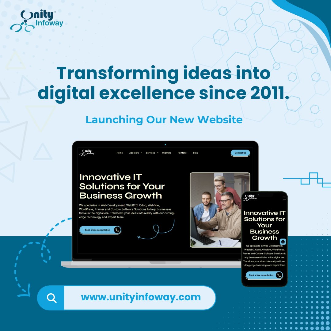 unityinfoway's tweet image. Big News! 🚀
We're excited to announce the launch of our new website! 🎉 Check it out at unityinfoway.com and let us know what you think.
#WebsiteLaunch #NewWebsite #NewWebDesign #CheckItOut #ExploreOurSite #DigitalPresence #BehindTheScenes #ThankYou