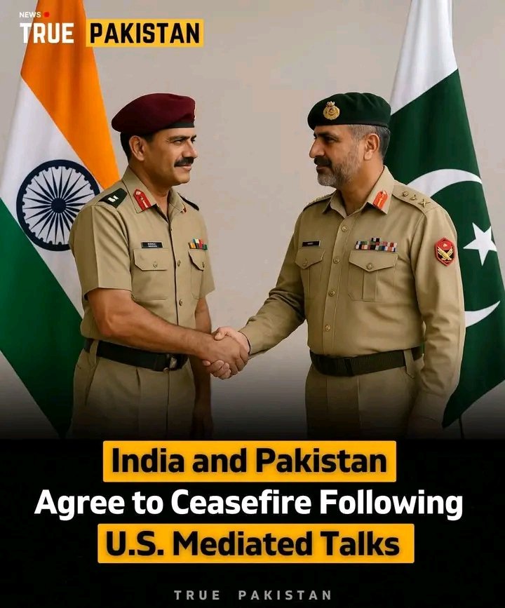 Muzaffer7861's tweet photo. India and Pakistan agree to ceasefire... alhamdulillah https://t.co/ryYGw8FxX6
