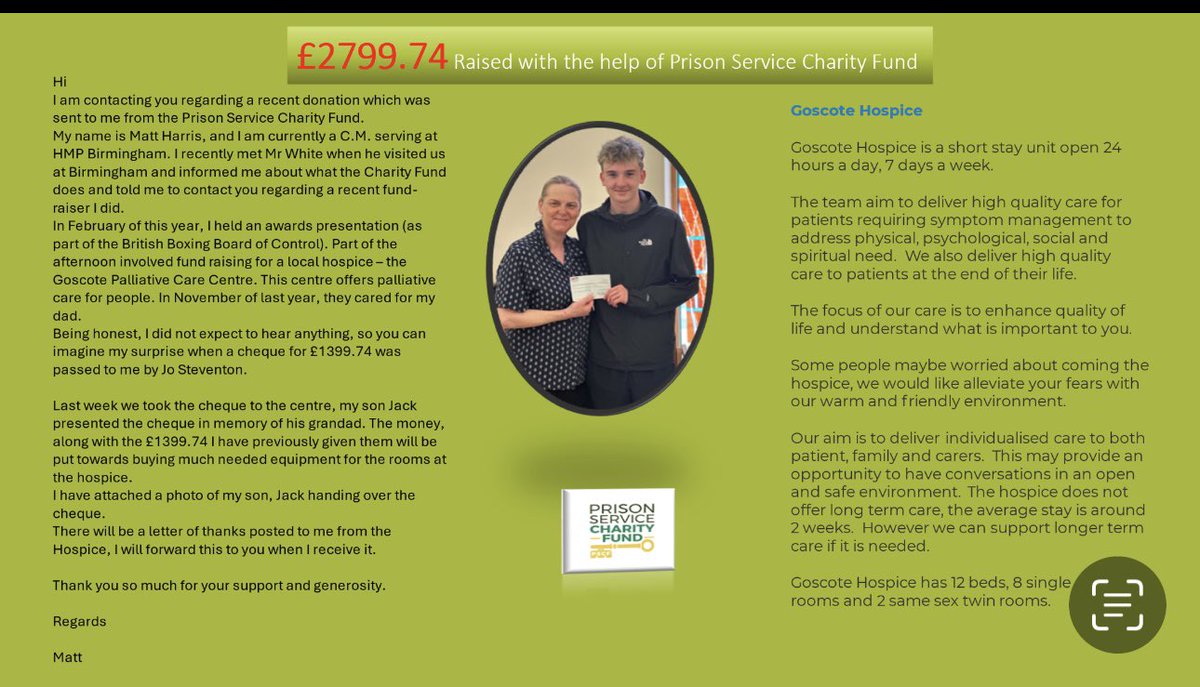 Prison Service Charity Fund tweet media