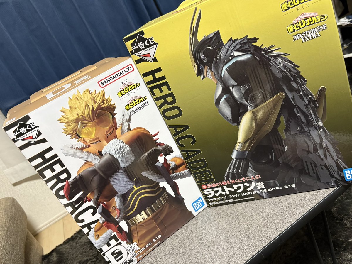 mesatamm's tweet photo. ヒロアカ一番くじ残ってたの見つけてくれて感謝すぎる😭😭😭
ホークス残っててオールマイトも欲しすぎて最後まで引かせてもらいました🥹 https://t.co/uHtGIjm0l1