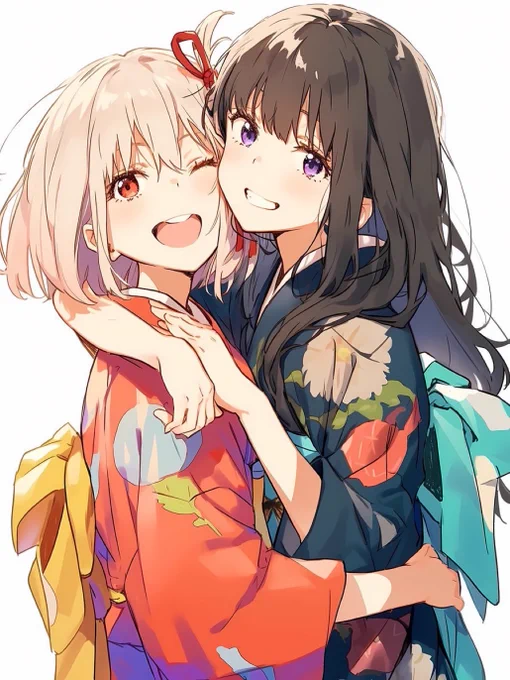 和装のちさたき #リコリス・リコイル #百合 