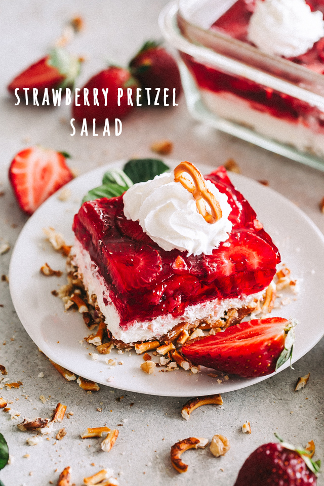 This Strawberry Pretzel Dessert is the sweet-salty treat Mom actually wants! Creamy, crunchy, and perfect for Mother's Day! 🍓💗 #MothersDay  diethood.com/strawberry-pre…