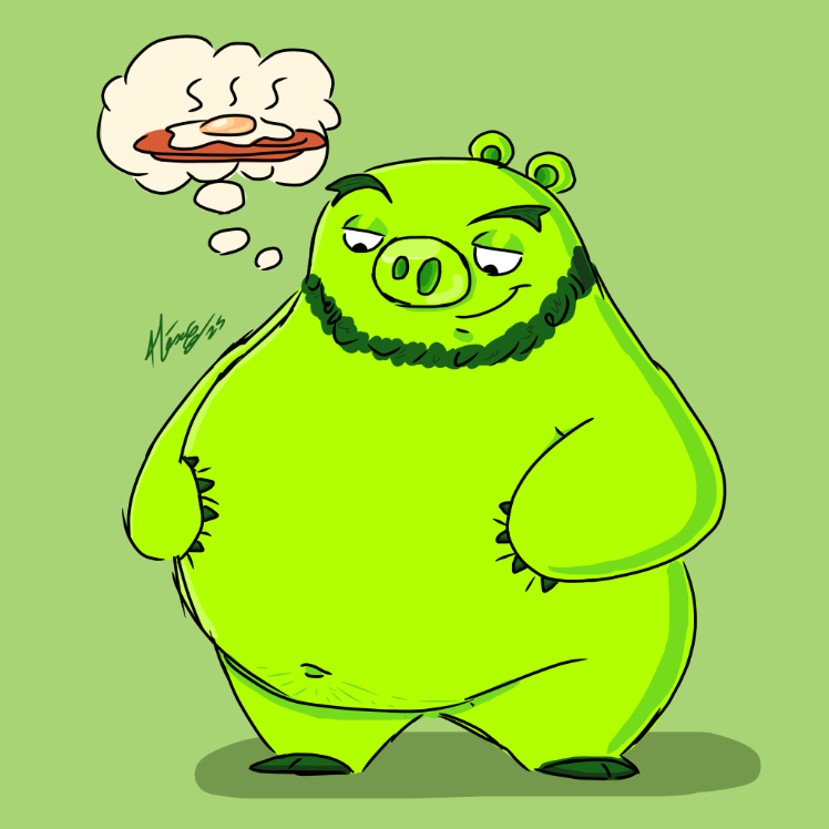 KaffaBugArt's tweet photo. Yep, I knew it.... 🥚🍳👀🐷
#AngryBirds #LeonardMudbeard #fat #chubby #pig #illustration #drawing #fanart #art #artwork https://t.co/7KMR4DB1M6