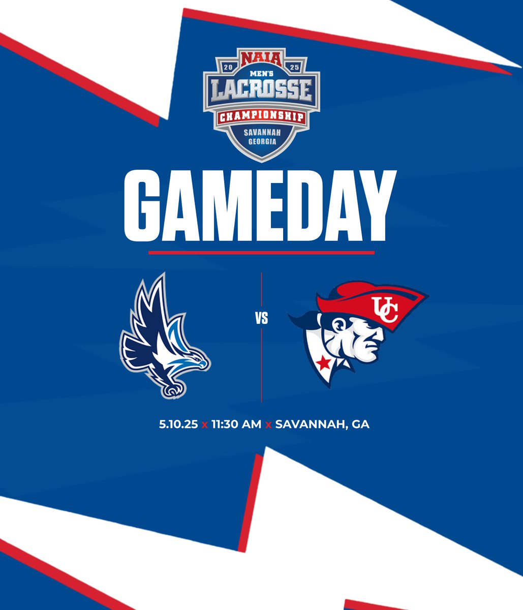 🥍GAME DAY🥍

The #NAIAMLAX Championship game features an all #AACMLAX match-up

- <a href="/KUSeahawks/">Keiser Seahawks</a> 🆚 <a href="/UC_Patriots/">UC Athletics</a>

⌚️ 11:30 am
📍 Savannah, GA
📹 bit.ly/3EwTGxv
📈 bit.ly/44e0FDw

#ProudToBeAAC #BattleForTheRedBanner #TheRightWayToPlay