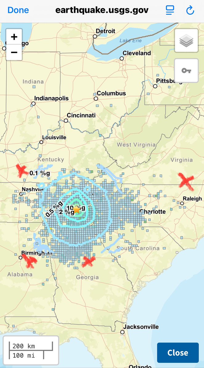 Shaking was felt over 500 miles span from #Raleigh to #Nashville as M4.1 #earthquake rattles southeast US. <a href="/CNN/">CNN</a> <a href="/ATL_SCOOP/">ATLSCOOP</a>
