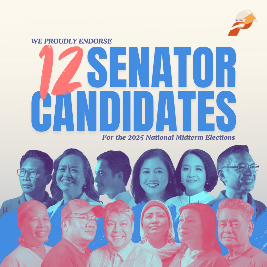 propel_engrs's tweet image. PROPEL ENDORSES TWELVE PRO-PEOPLE SENATORS
We encourage fellow Filipinos, that we vote for the candidates which we truly believe will genuinely pursue the changes necessary for equitable development for all.
Read the full statement here:
facebook.com/share/p/1H4raN…
#Halalan2025