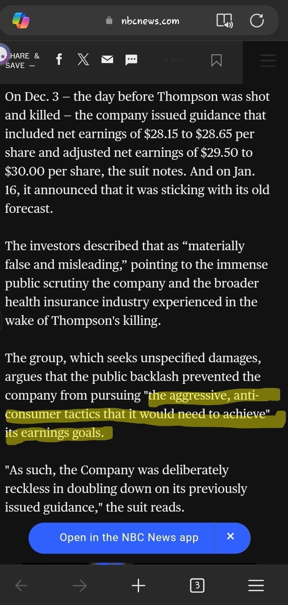 eTheReal_JasonT's tweet photo. https://t.co/S1z45E734v

Luigi didn't go far enough. Get some shareholders next time! This is fucking evil. UnitedHealthcare shareholders are suing the company for not being evil enough and killing enough of it's customers. https://t.co/lj5lROx18a