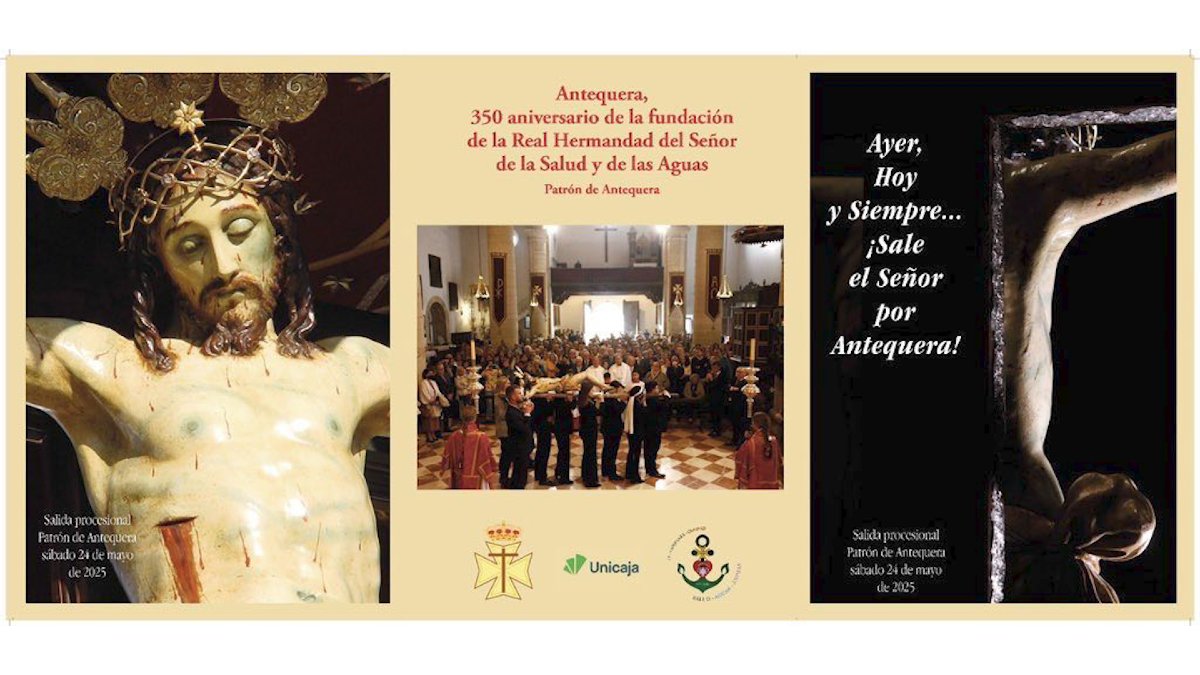 101tvAntequera's tweet photo. #CofradíasMLG ✝️ Presentado el cartel anunciador de la procesión del Señor de la Salud y de las Aguas, Patrón de Antequera, a cargo de Antonio José Guerrero
👉 Esta semana, la hermandad patronal ha visitado nuestro programa #Hermanaco
📺 Vuelve a verlo en https://t.co/zURsHiDs4j https://t.co/sdlxxJDgbv