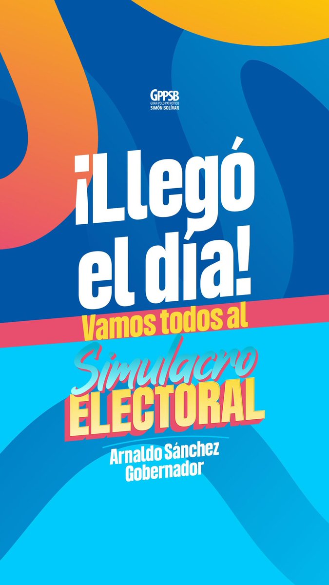 HOY ES EL SIMULACRO ELECTORAL 2025.

EJERCE TU DEBER Y DERECHO A LA DEMOCRACIA PARTICIPATIVA Y PROTAGONICA

VAMOS TODOS A PARTICIPAR 

#SimulacroElectoral2025 
#CHCh