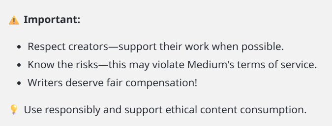 johnlu1976's tweet image. 🚨 Unlock Medium Premium for Free 🚨

Discover the Medium Parser Extension—a tool to bypass Medium's paywall and access premium articles
github.com/Xatta-Trone/me…

#Medium #TechTips #ContentAccess