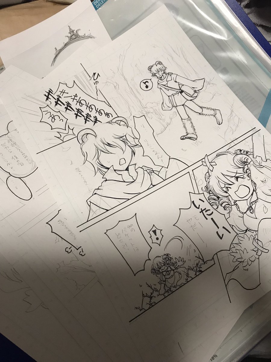 3DSで描いてたのを紙媒体で描き直すw