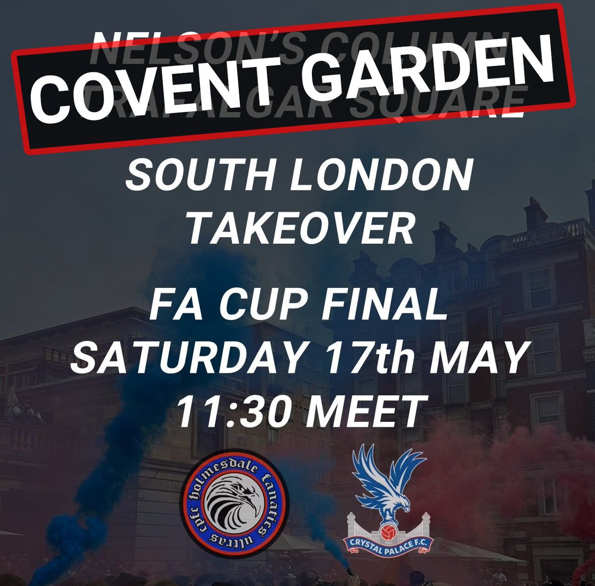 ultrascpfc's tweet photo. TRAFALGAR SQUARE UPDATE - ALL TO COVENT GARDEN. https://t.co/yPE9wkAwXb