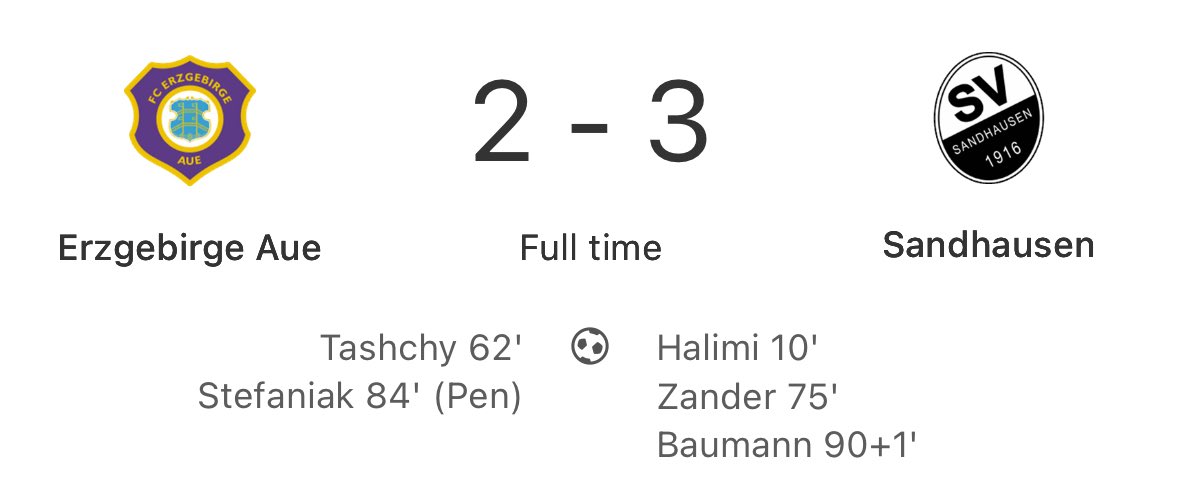 EastGermanFooty's tweet photo. Of course Aue are the ones to end Sandhausen’s miserable run 😂

12 losses in 13, no away wins since September, yeah damn.

#AUESVS https://t.co/di1Ec9QM5Q