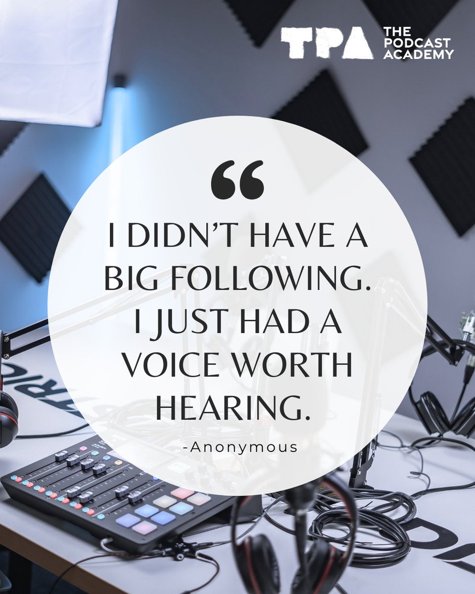 Advice for every podcaster starting from zero. Who inspired your first episode?

#thepodcastacademy #podcasting #podcastnetworking #podcastinglife #podcastsuccess #podcastaudience #podcastingtips #quotes