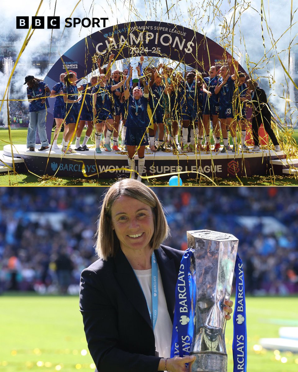 BBCMOTD's tweet photo. A sixth consecutive #WSL title for Chelsea, and a first for Sonia Bompastor! 🏆

#BBCFootball https://t.co/9HC8AXbH5p
