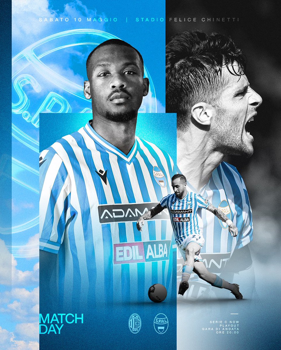 spalferrara's tweet photo. 𝐌𝐀𝐓𝐂𝐇𝐃𝐀𝐘 🤍💙

ℹ️ @seriec Now • Playout Gara di Andata
🆚 Milan Futuro
📆 10/05/2025
⏰ 20:00 CET
🏟️ Stadio Felice Chinetti

📺 Tutte le partite dei Biancazzurri sono visibili in esclusiva su SKY e in streaming solo su NOW TV.

#ForzaSpal #cometogether https://t.co/K5eFqd0vAy