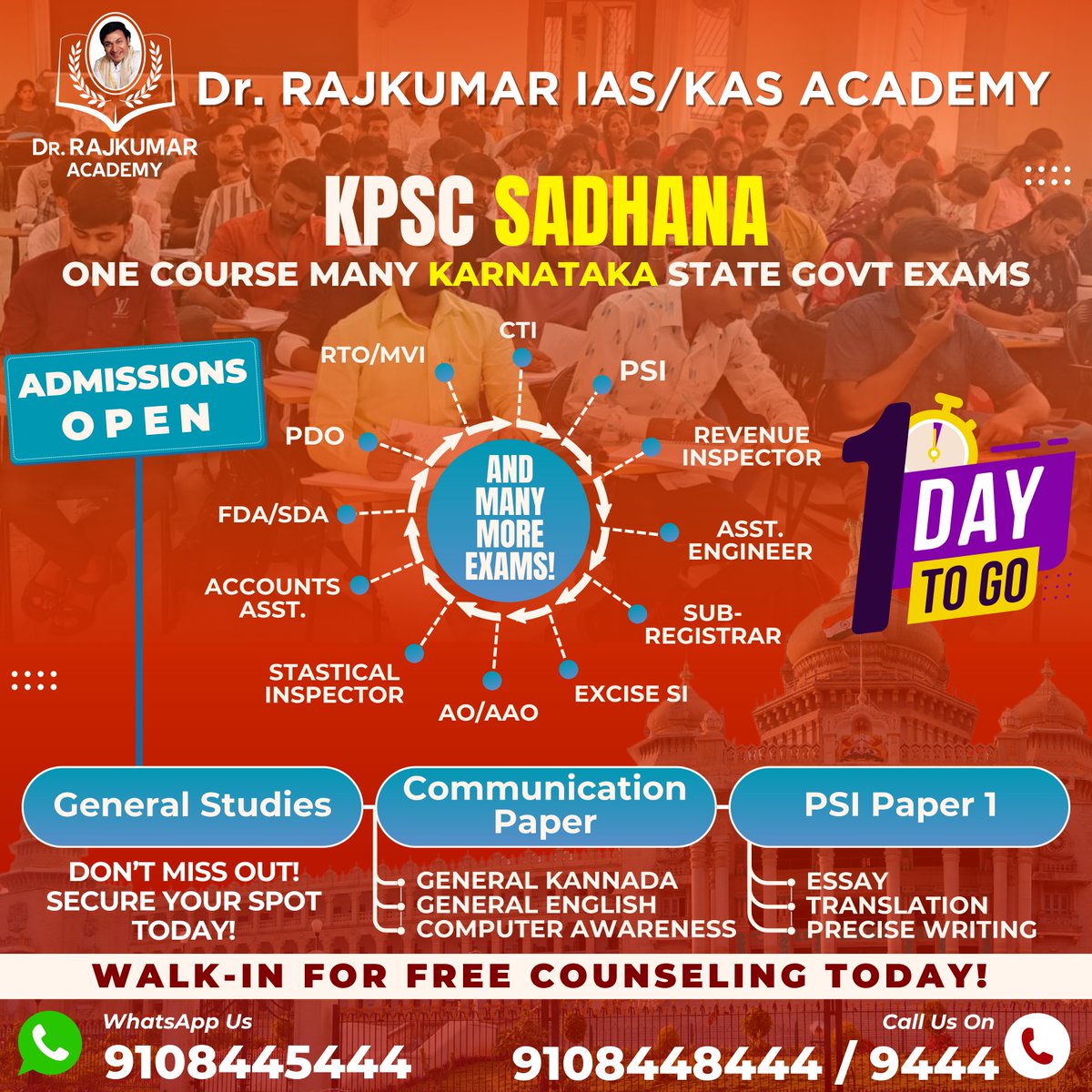 DrRajAcademy's tweet photo. 📢 KPSC Sadhana Course – Premium Prep, Now Pocket-Friendly!
🚨 Only 1 Day to Go! Don’t miss out — Offer valid for a limited time only!
💬 “Invest in your future — at today’s best price!”
#KPSC #KPSCSadhanaCourse #BestPriceBestPrep #LimitedOfferAlert #drrajkumaracademy https://t.co/nsOOWiovK9