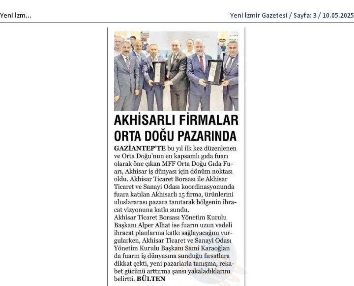 Akhisar Ticaret Borsası (@akhisartb) on Twitter photo 