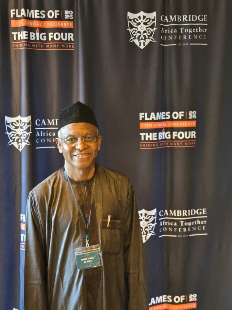 IU_Wakilii's tweet photo. Today at St. John's College, University of Cambridge, Malam Nasir El-Rufai will be speaking at the 11th Annual Cambridge Africa Together Conference (ATC). https://t.co/iryvMireKo