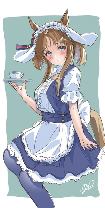 メイドグラスちゃん(再々の再掲) #メイドの日 #ウマ娘