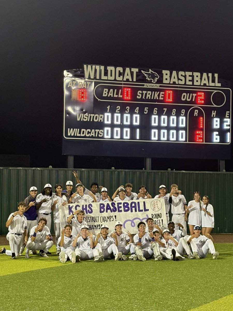 COACHJCLANCY's tweet photo. Congratulations @KCainBaseball ! 
AREA CHAMPIONS! Onto Round 3! 
#REIGNCAIN https://t.co/yWGQFax8qQ