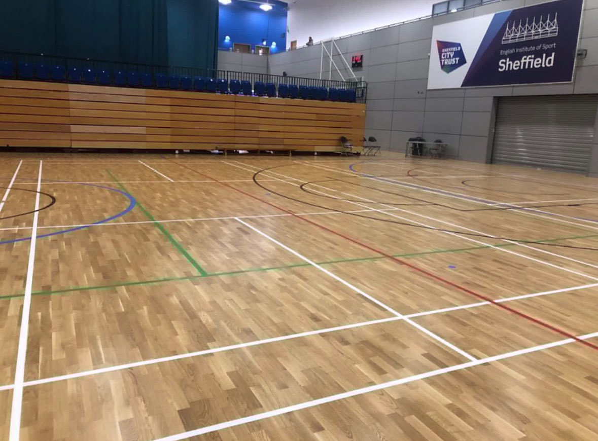 Good luck 🍀 to those playing in the 
U14 South Yorkshire Tournament today @ EIS Sheffield  
The courts are ready and we look forward to some great netball 🤩🏐
Remember to bring plenty of water and keep hydrated 💧 
Don’t forget to tag us in your 📸