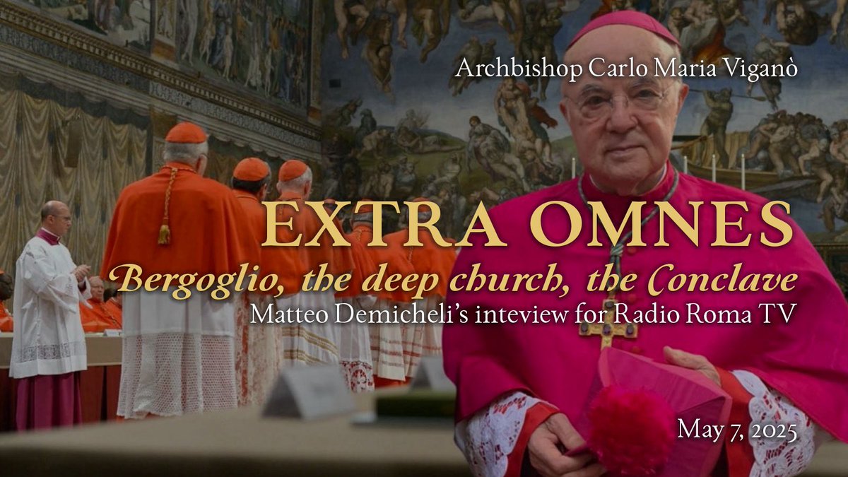 EXTRA OMNES
Bergoglio, the deep church, the Conclave 
Interview by Matteo Demicheli for Radio Roma TV

♦️Video of the interview: youtu.be/RYopI11fkUw
♦️Official translation: exsurgedomine.it/250510-extra-o…