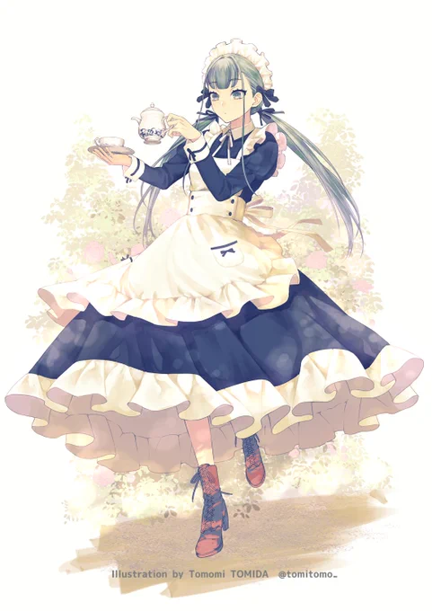 #メイドの日 クリップスタジオペイント練習絵再掲 