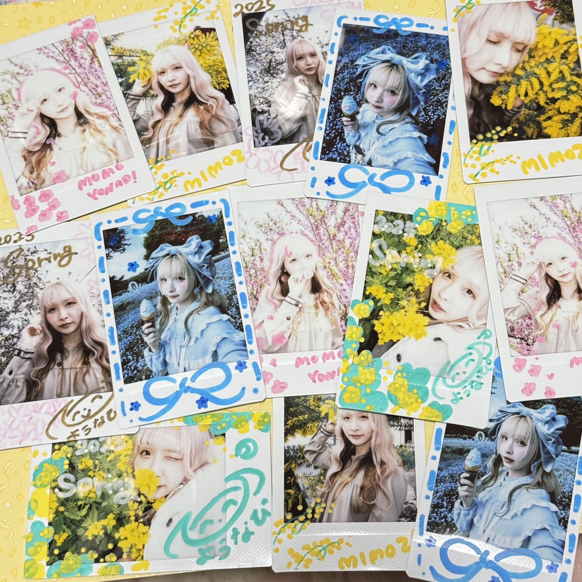 春なぴ詰め合わせ🌸デコチェキ＋メセカセット💌 春のお花達と撮った