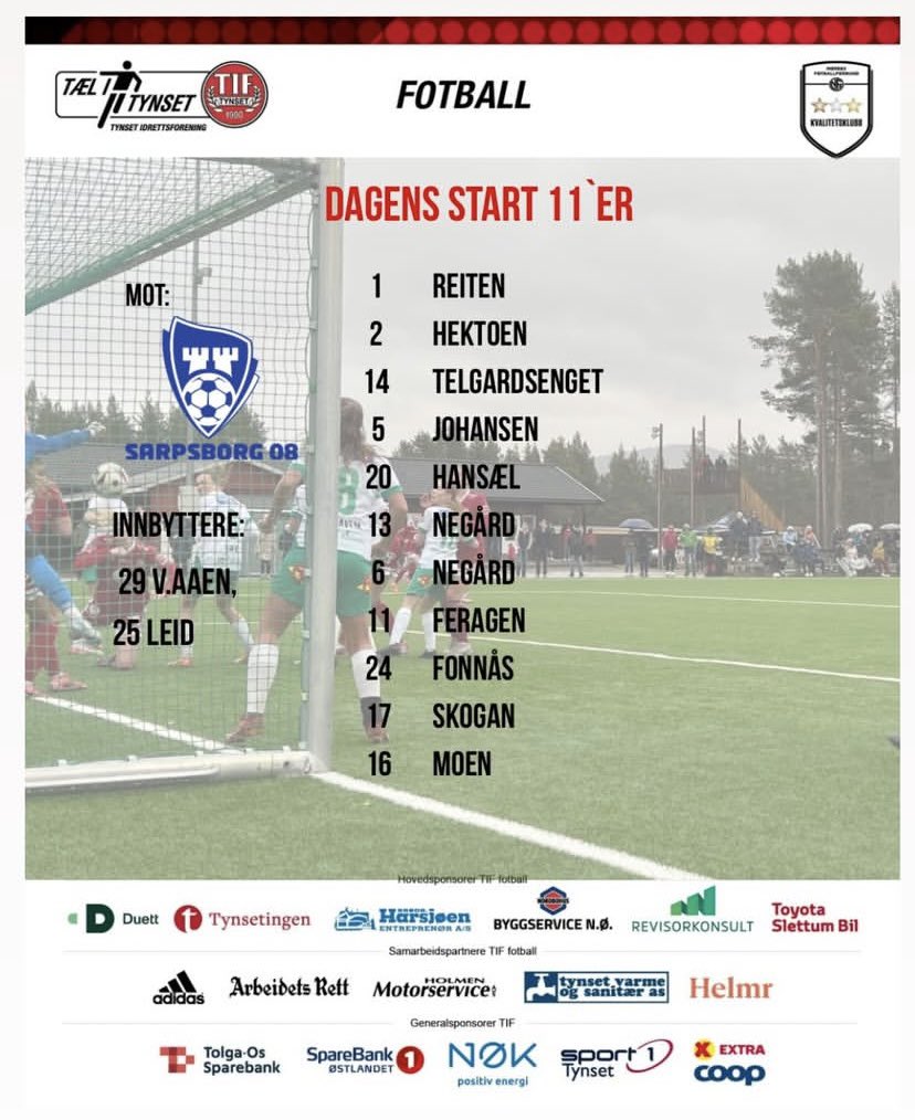 Tynset Damefotball tweet media