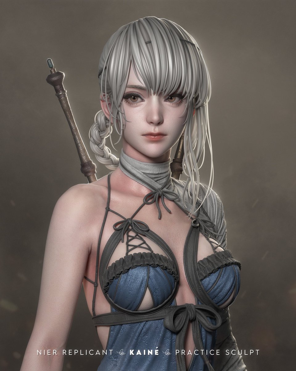 Yoo_Dyth's tweet photo. Finished up a sculpt practice from last weekend! It's #NieRReplicant #Kainé based on 2D illustration by @dkground It was really fun! As a huge NieR fan she was always on my list to sculpt. This was a long time coming!

About this sculpt and more :
https://t.co/i5yCewboPu https://t.co/IK4EjvNYWN