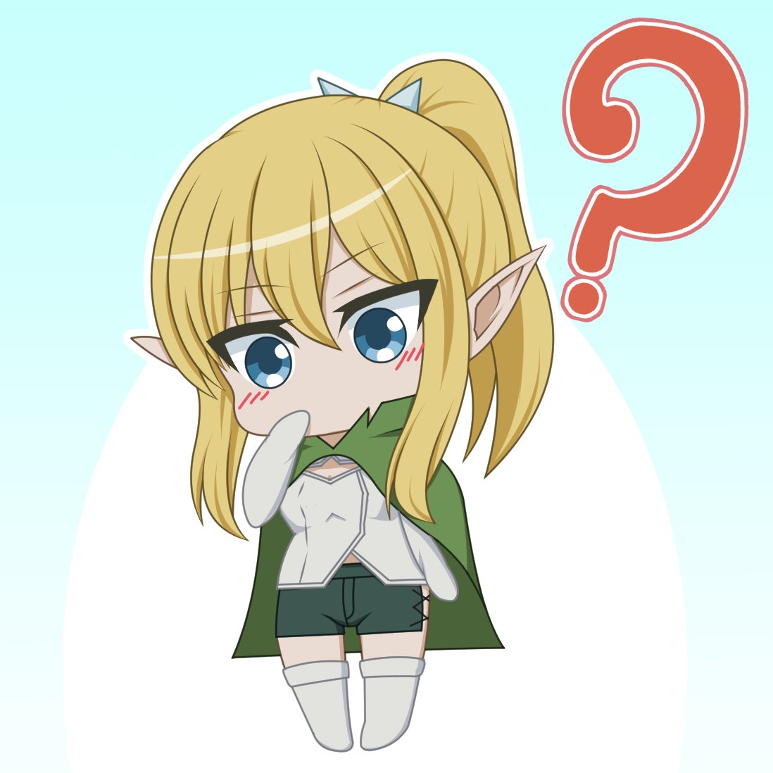 何しようとしていたか忘れたリューさん(*・ω・)ノ

色々考えてると最初の方に考えてた事を忘れちゃうんですよね…🤔

#ダンまちFA #danmachi
＃デフォルメ ＃スタンプ風イラスト