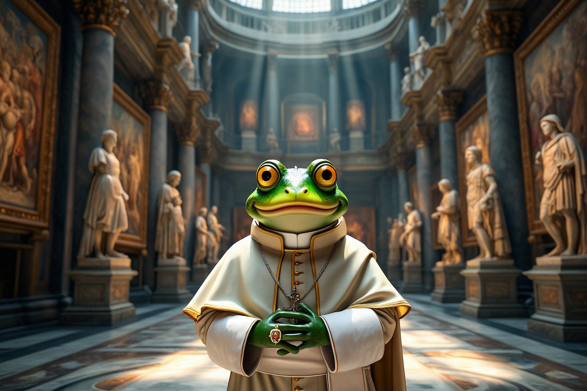 BSC_POPE's tweet photo. Let's see who I grant an audience to today. My meme followers are already queuing outside. Maybe @dogecoin, @shibarium_ or @dogwifcoin? #Meme $POPE https://t.co/gPp7vdpvb7