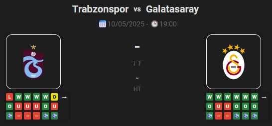 iddaakolik_com's tweet photo. 📅 10/05/2025 🕒 19:00
🏠 Trabzonspor vs Galatasaray✈️
⚽ Türkiye - Süperlig

🔗 Full Analysis & Predictions:
https://t.co/vSBqtsbUWD

Both teams have consistently scored, making 'BTTS - Yes' a strong likelihood at 71%. While the general market odds favour Galatasaray, our analysis suggests a tighter contest. Hence, Trabzonspor has a good opportunity to secure point(s), as our predictions indicate Galatasaray is not clear favourite.

🎯 Both to Score 71%

#trabzonspor #galatasaray #prediction #türkiye #süperlig #iddaa #tahmin #futbol #football #ai #bahis #bet #odds #oran