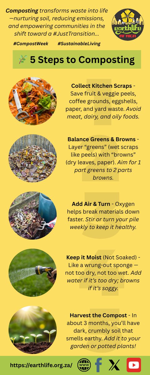 Earthlife Africa JHB (@earthlife_jhb) on Twitter photo ♻️ Instead of tossing nutrient-rich scraps, turn them into 🌱 compost that feeds the soil and cuts waste. Celebrate #CompostWeek by starting your compost pile! 🌱Small steps lead to a healthier planet. Our peels can power the planet! 🍌🌱#CompostWeek #JustTransition <a href="/ClimateZA/">Presidential Climate Commission</a> ♻️ Instead of tossing nutrient-rich scraps, turn them into 🌱 compost that feeds the soil and cuts waste. Celebrate #CompostWeek by starting your compost pile! 🌱Small steps lead to a healthier planet. Our peels can power the planet! 🍌🌱#CompostWeek #JustTransition <a href="/ClimateZA/">Presidential Climate Commission</a>