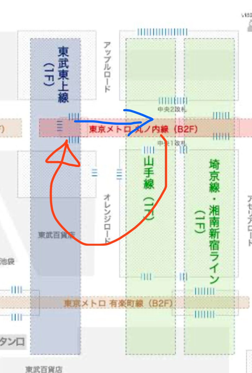 @kirara900 さっき表示がないかなんどか確認したんだけどそもそもその東上線に向かう改札方向への表自体がなかった…
行きは赤で帰りは青で行けたw https://t.co/yhedcy9L5l