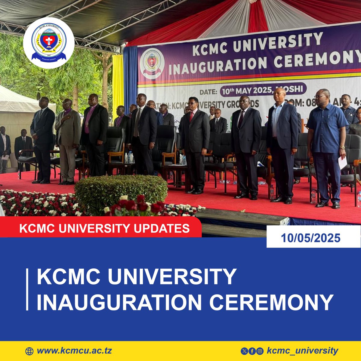 kcmucotz's tweet photo. The inauguration ceremony of KCMC University, we are celebrating a new era of academic excellence, innovation, and opportunities.
@wizara_afyatz @wizara_elimutanzania @KCRITanzania @Kcmc1971 https://t.co/ZOpyvrnGY8